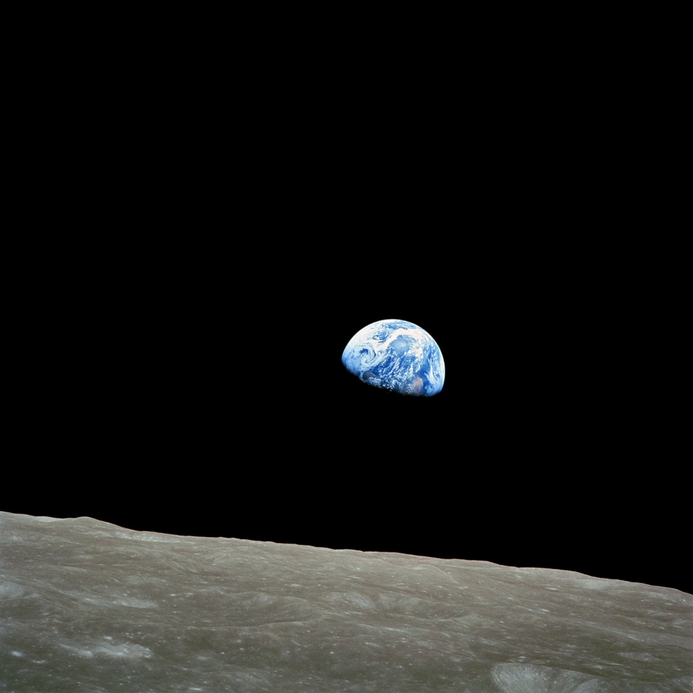 Earthrise as seen from Apollo 8 lunar orbit